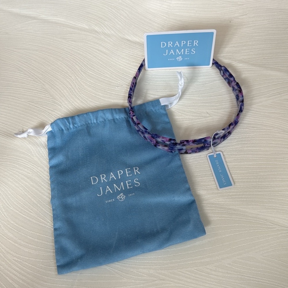Draper James Purple Chain Link Headband w Dustbag - Picture 5 of 5